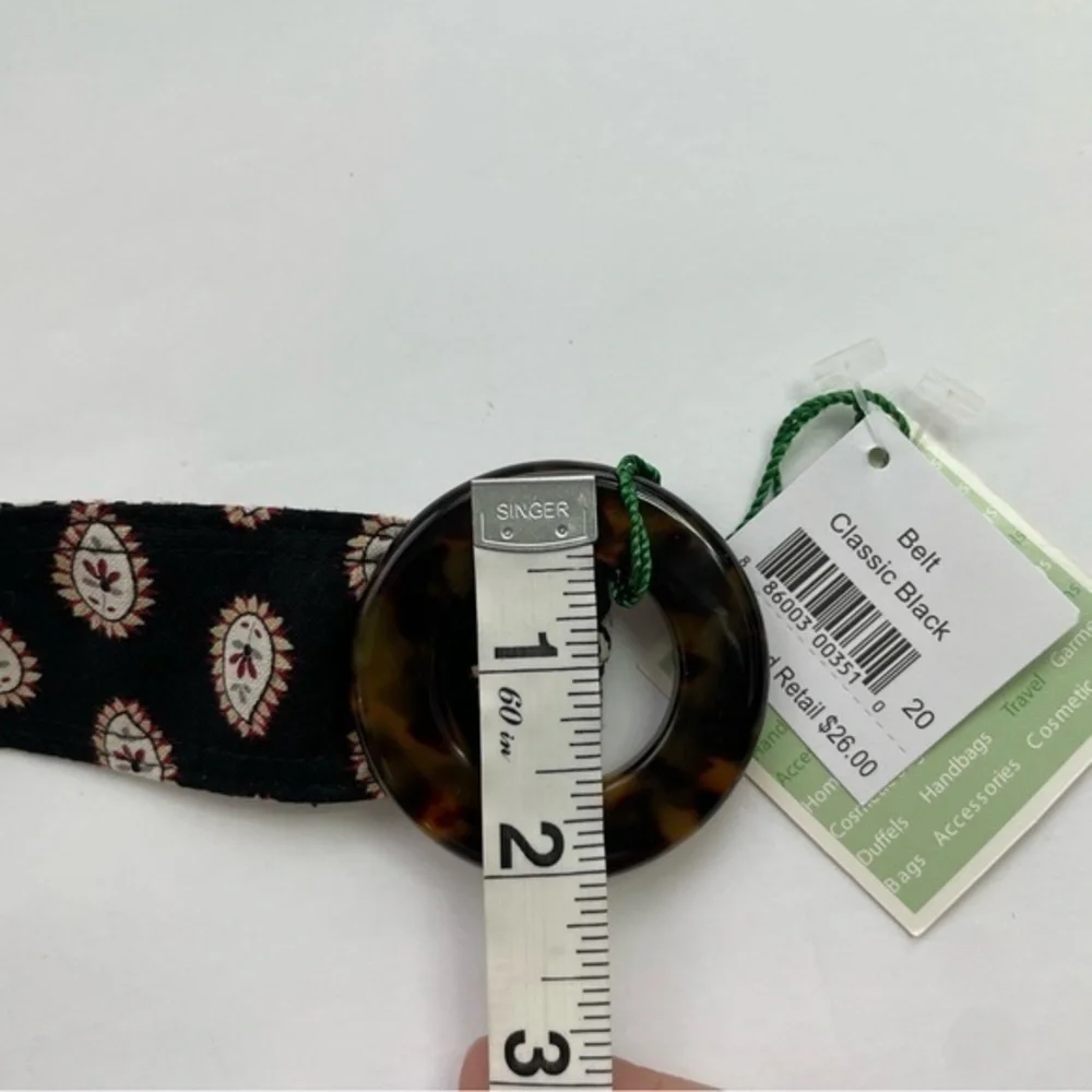 Vera Bradley Reversible Belt‎ Black/Cream/Red